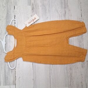 Cat and Jack Baby 0-3 months Long Romper Sleeveless Gold